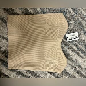 Beige ribbed corset (s)